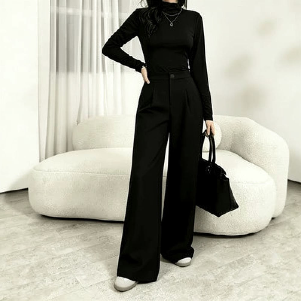 Tailored Trouser Wide - Women Wide Leg Suit Pants High