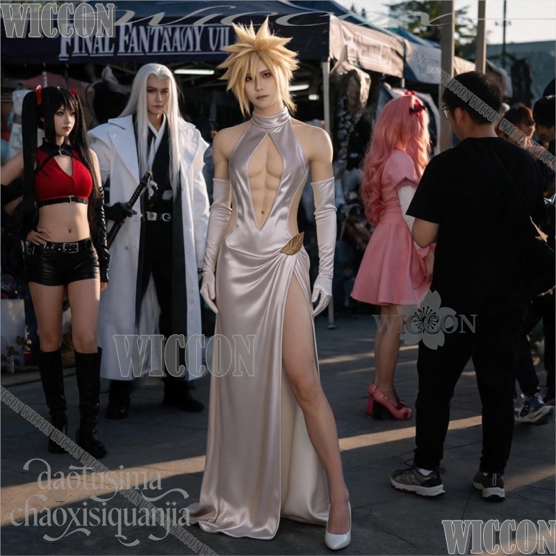 FF7 Cosplay Cloud High Slit We - Evening Gown recension och pris