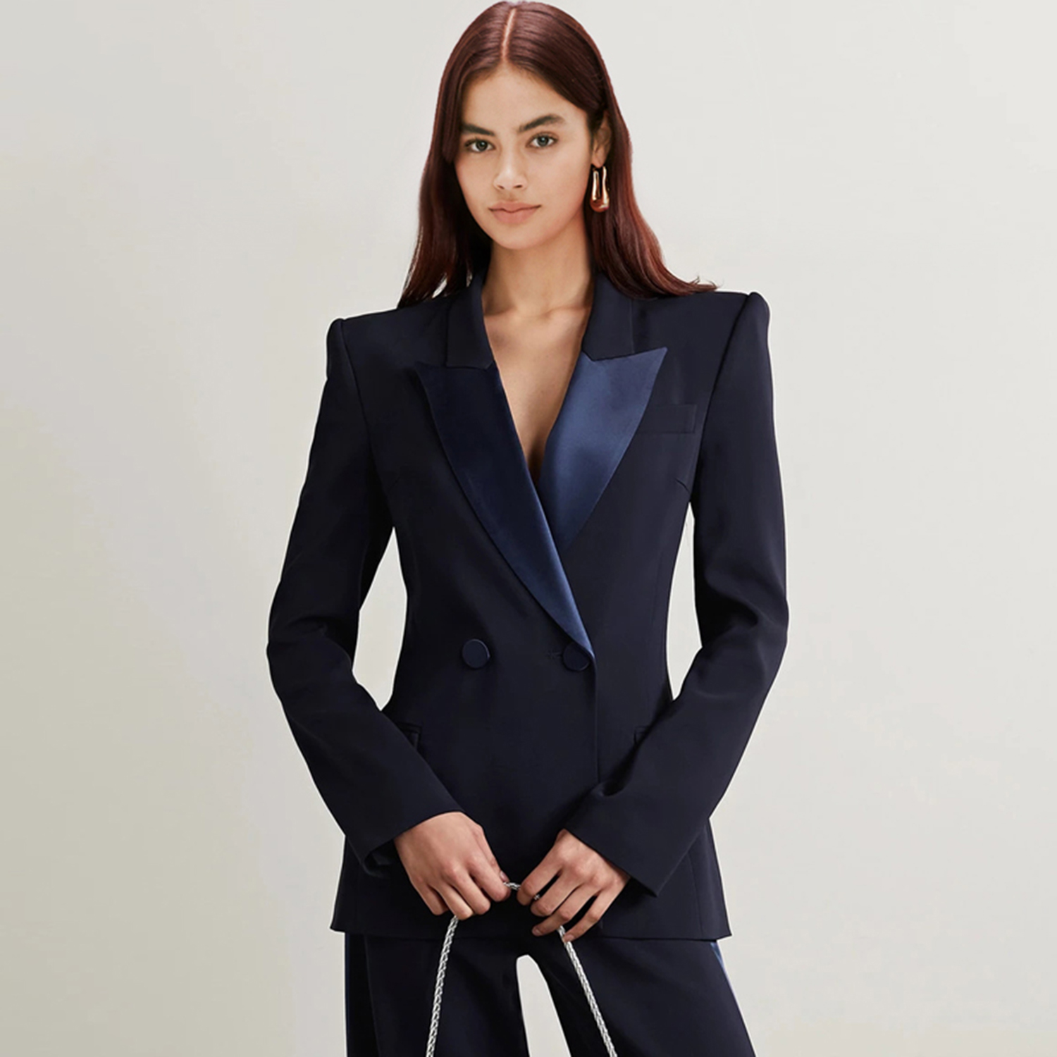 Allingentle Deep Blue Lapel Wo - Womens Blazer recension och pris