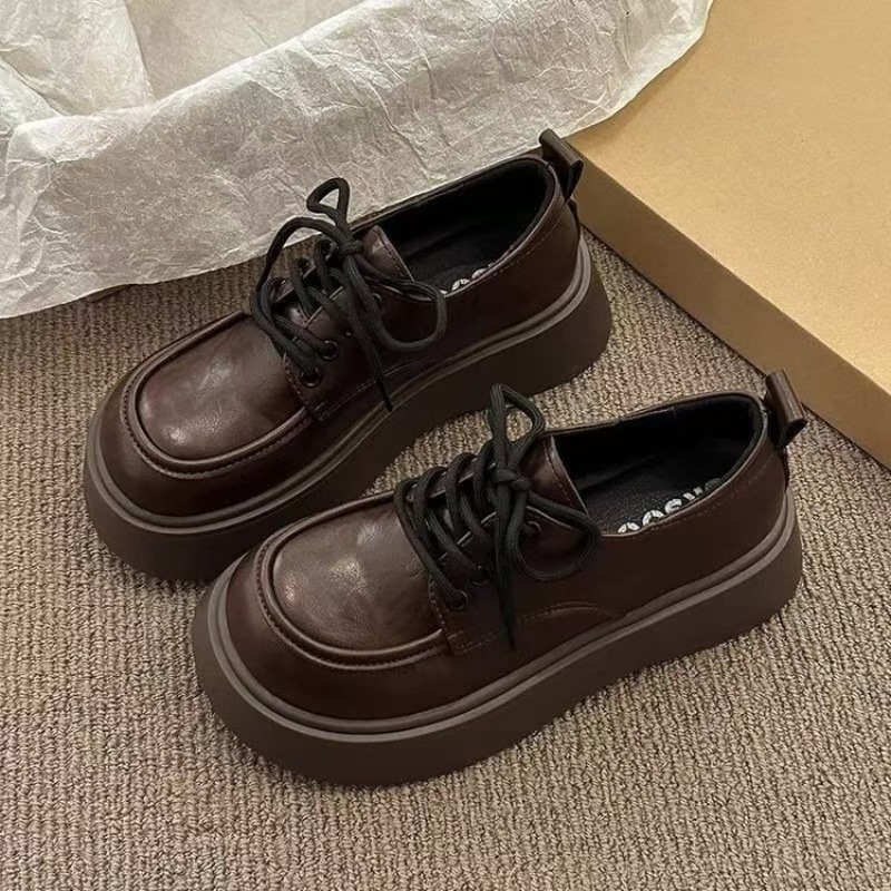 Women Vintage Brown Lace‑up Pl - Womens Heels recension och pris