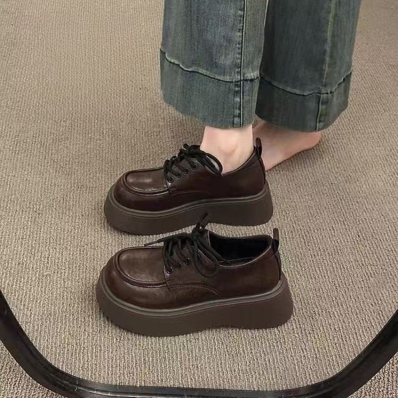 Women Vintage Brown Lace‑up Pl - Womens Heels recension och pris