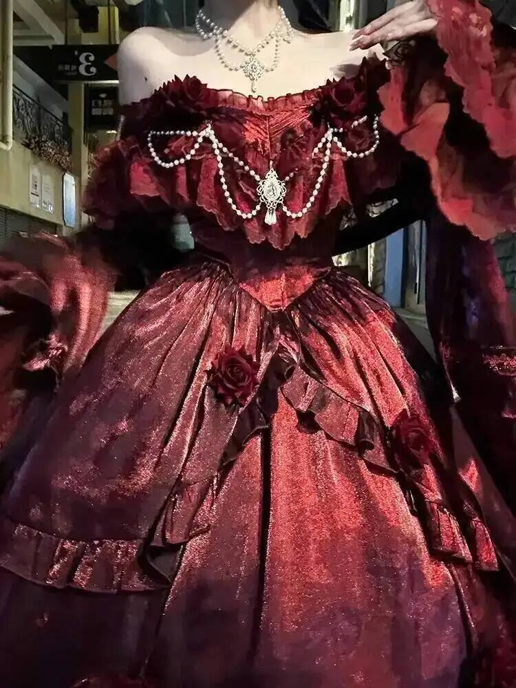 Beauty Princess Dress Red Loli - Formal Skirt recension och pris