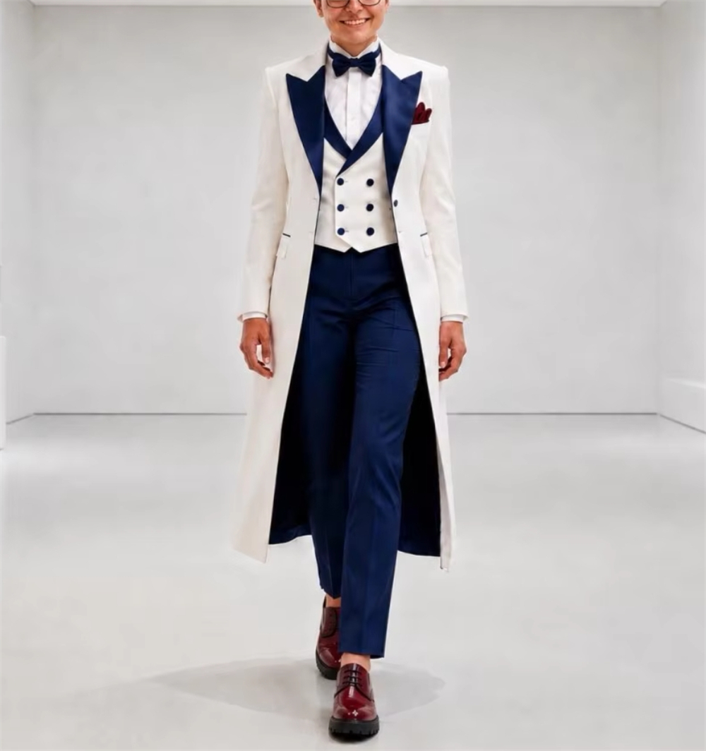 Navy Blue White Women's Jacket - Womens Blazer recension och pris
