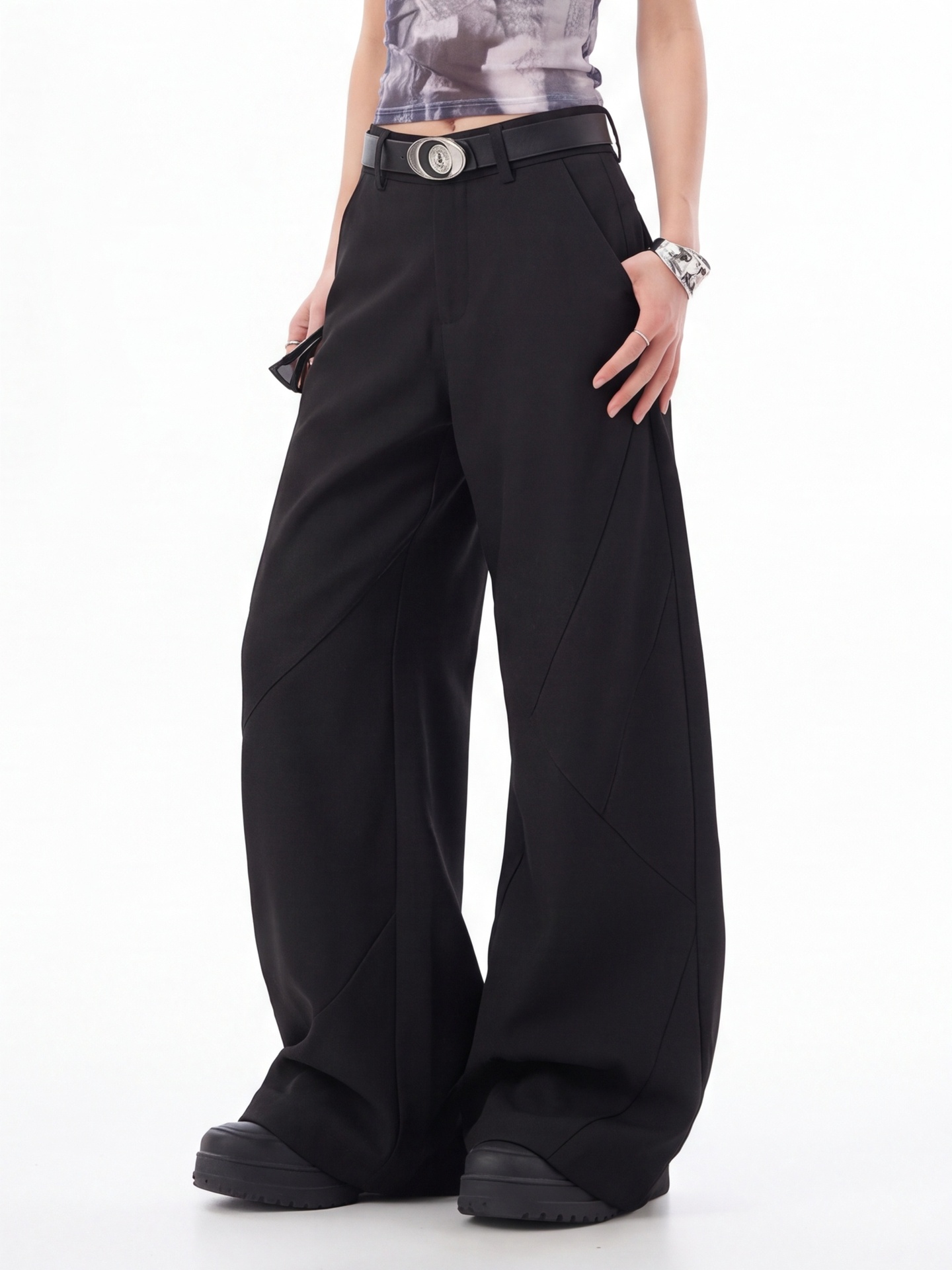 Black High Waist Trousers for  - Tailored Trouser Wide recension och pris