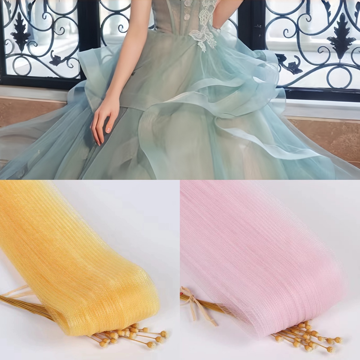 Elastic Mesh for Sewing Weddin - Formal Dress recension och pris