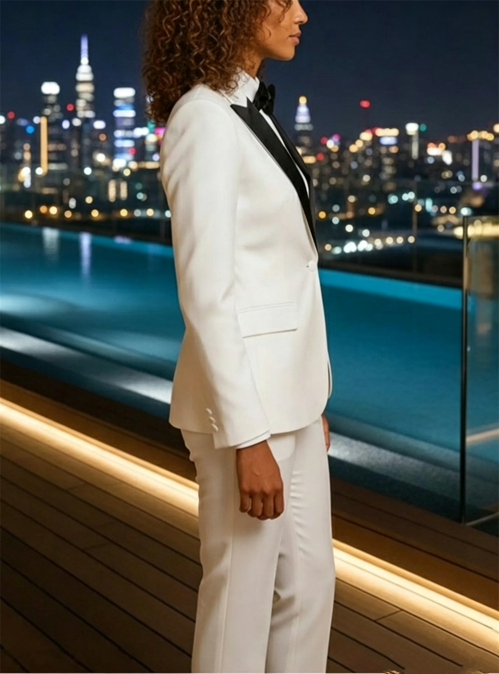 Ladies 2 Piece Suit White Suit - Womens Blazer recension och pris